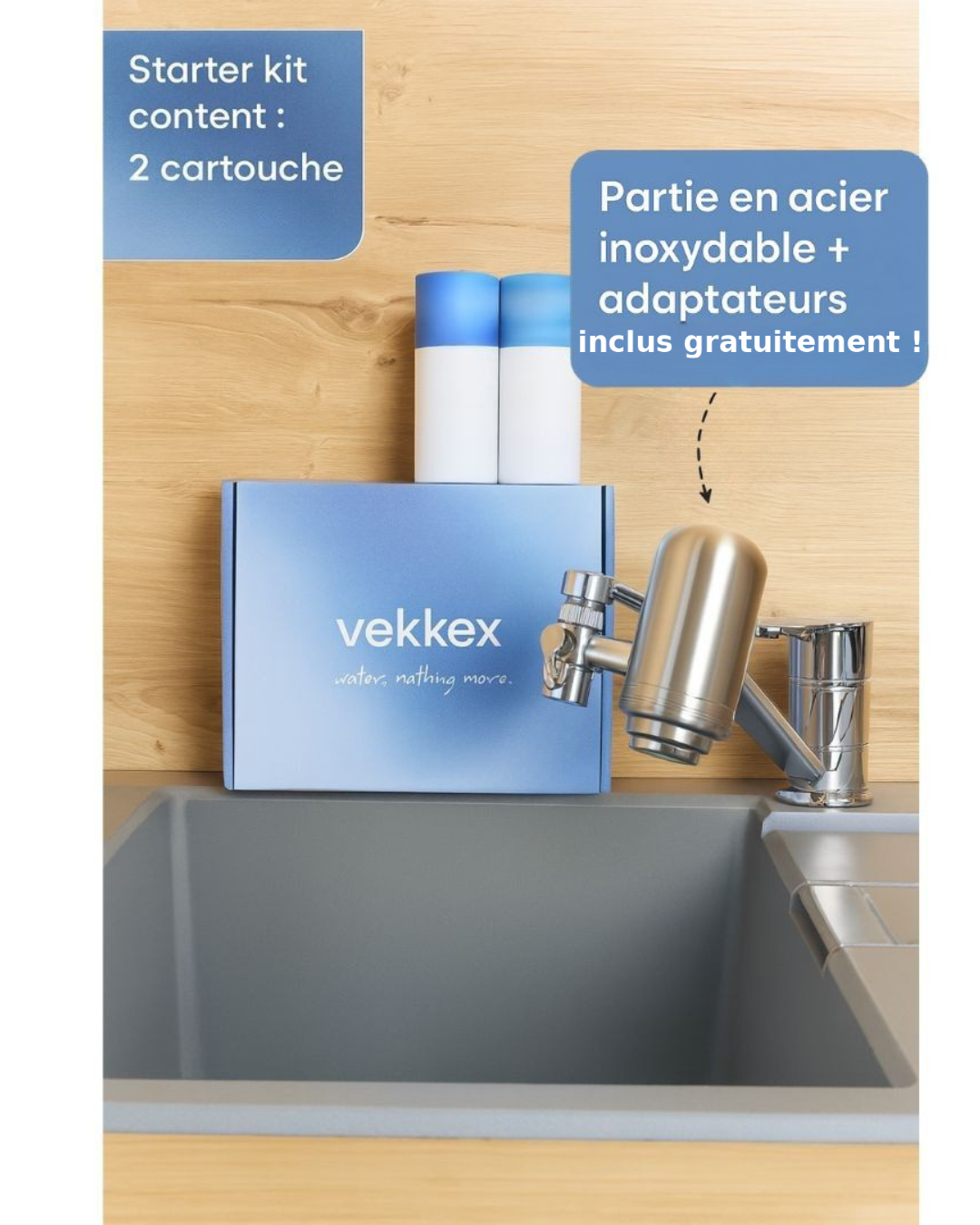 Kit filtre robinet (6 mois de filtres inclus)